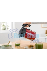 Чайник электрический Bosch TWK7L464, 1.7л, 2400 Вт., нерж.сталь, покрытая эмалью, красный,шкала уровня воды