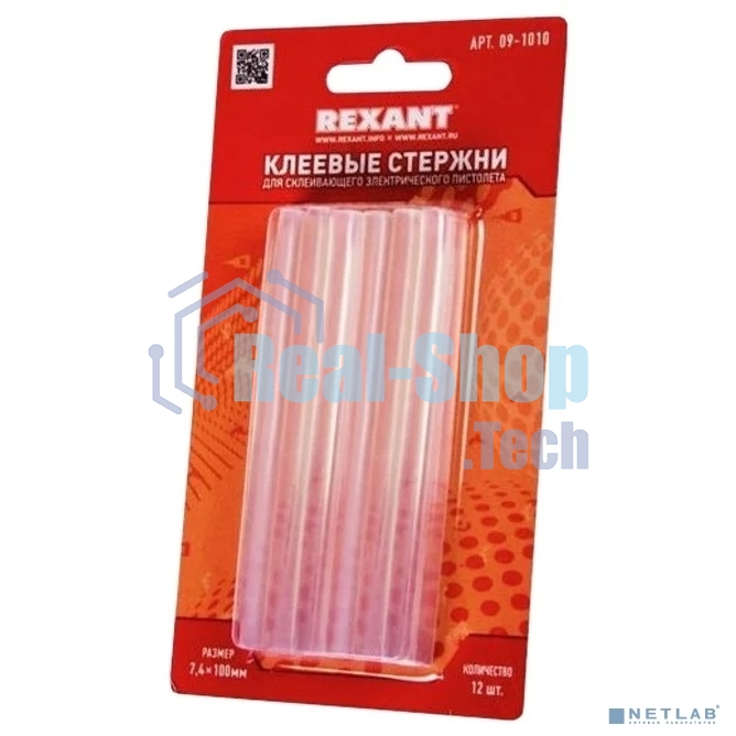 Клеевые стержни Rexant, Ø7 мм, 100 мм, прозрачные, 12 шт., блистер