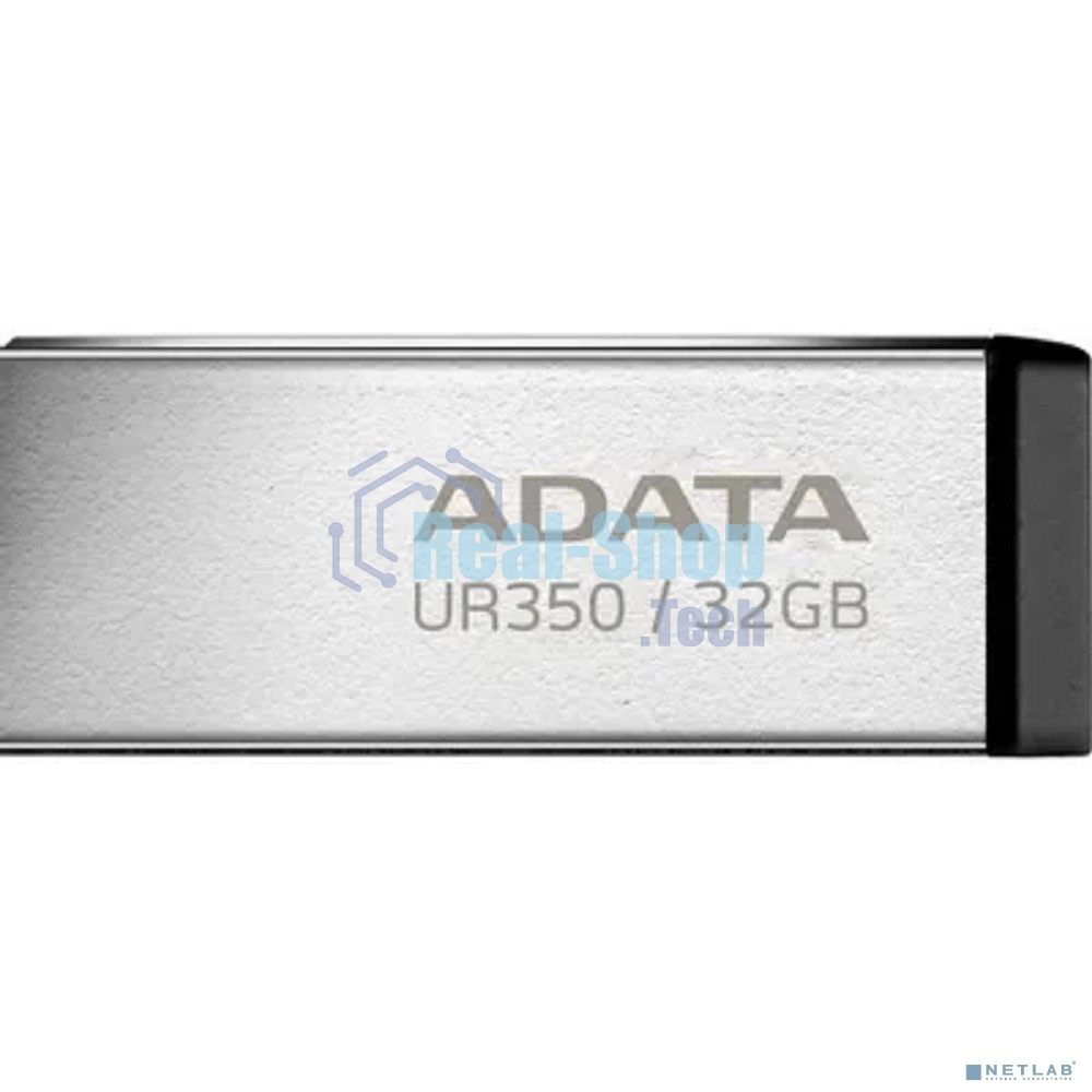 Флешка USB ADATA UR350 (UR350-32G-RSR/BK), 32Gb, USB 3.2, R/W 100/15, серебристый/черный