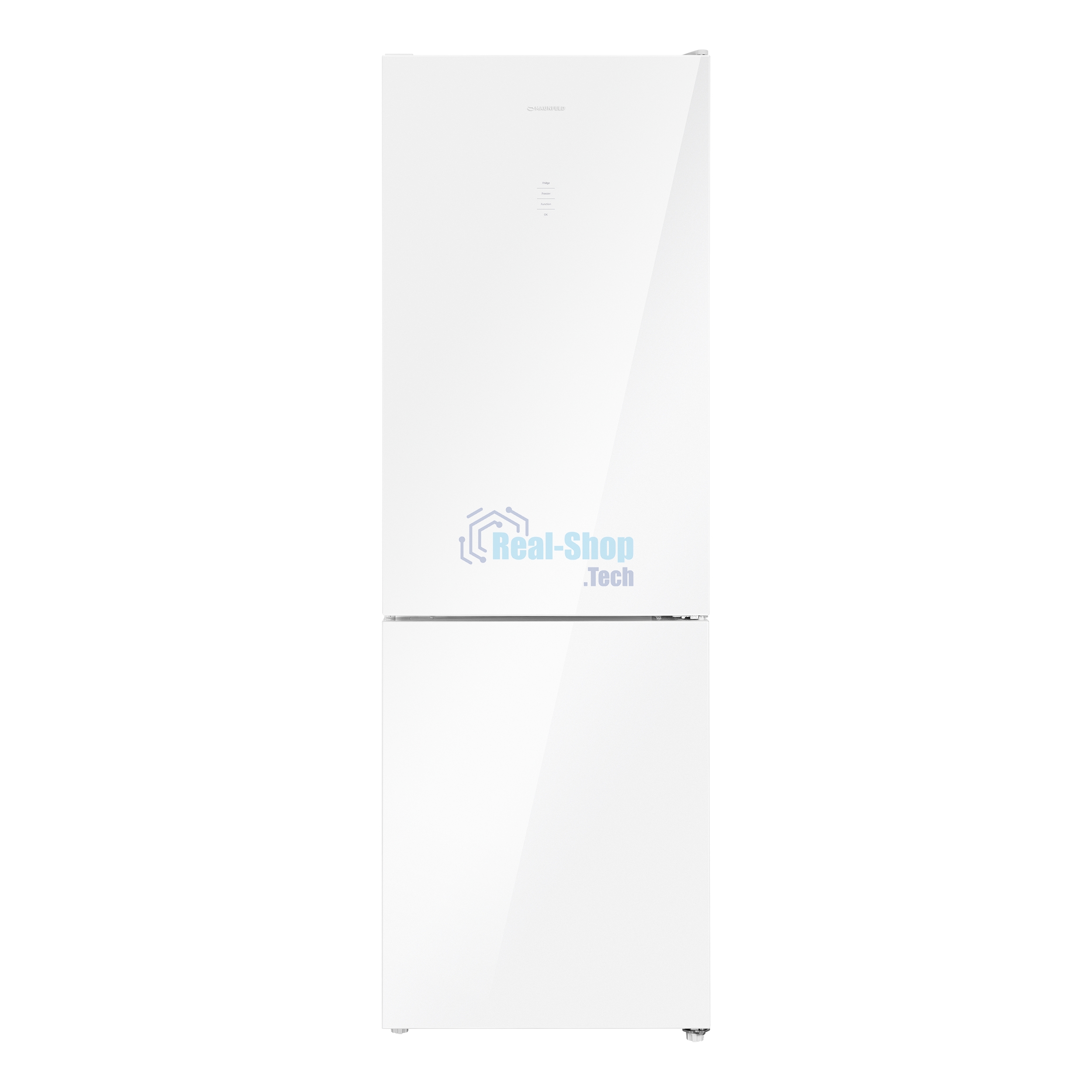 Холодильник Maunfeld MFF185NFW Inverter белый двухкамерный 240/100 л морозилка снизу, No Frost