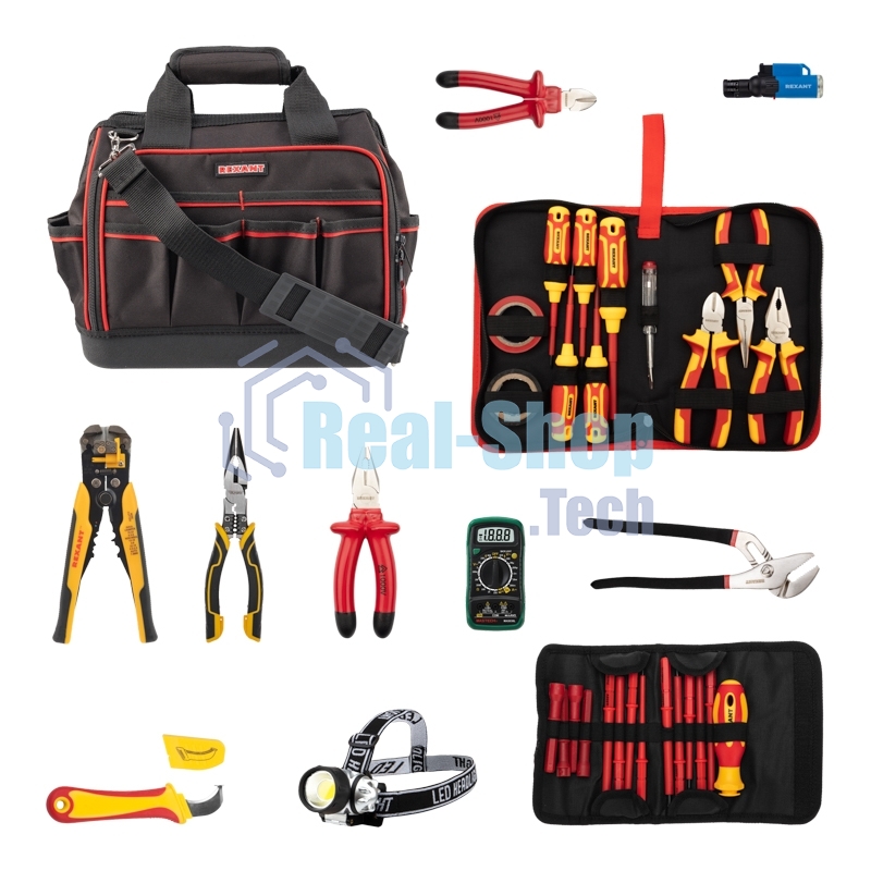 Набор инструментов электрика Rexant 29 предметов