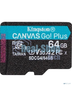 Флеш карта microSDXC 64Gb Kingston SDCG4/64GbSP Canvas Go! Plus V30 A2 w/o adapter
