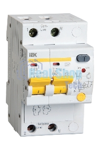 Выключатель автоматическийIek MAD12-2-025-C-030 Диф.автомат АД12М 2Р С2530мА ИЭК
