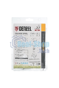 Катушка триммера Denzel полуавтомат. гайка М10х1,25L; гайка М10х1L; гайка М8х1,25L
