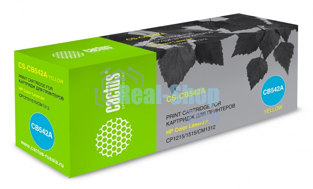 Картридж лазерный Cactus CS-CB542A желтый (1400 стр.) для HP Color LaserJet CP1215/1515/CM1312
