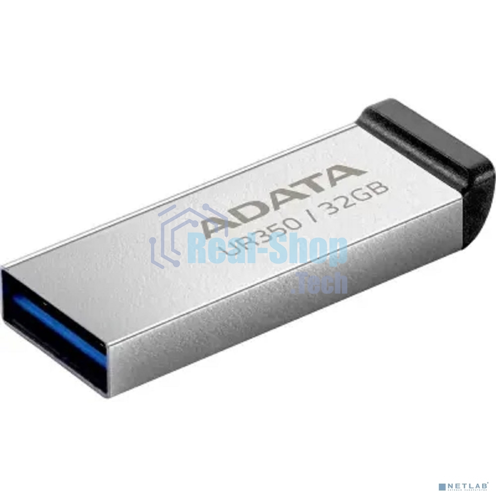Флешка USB ADATA UR350 (UR350-32G-RSR/BK), 32Gb, USB 3.2, R/W 100/15, серебристый/черный