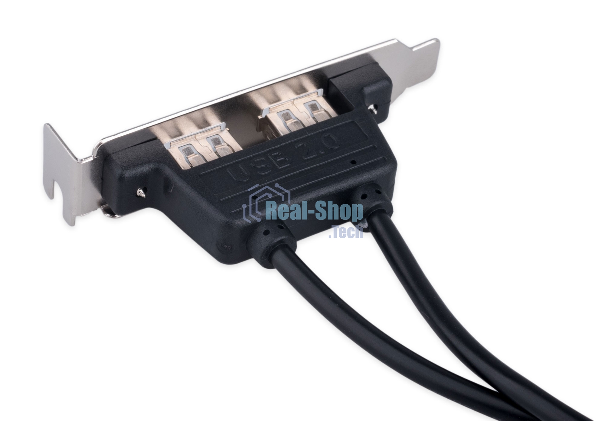 Планка USB 2.0 на заднюю панель низкопрофильная Cablexpert CCUSBRECEPTACLE-LP, 2 порта USB