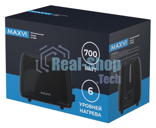 Тостер Maxvi KT723P черный