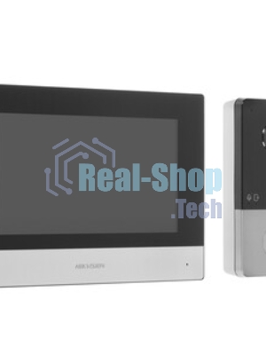 Комплект домофона Hikvision DS-KIS603-P(C) серебристый