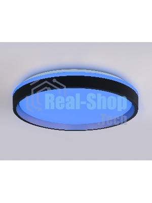 Светодиодный светильник RGB Ambrella light FZ610 BK/GD черный/золото IP20 66W 3000K-6500K+RGB D490*85 (ПДУ ИК)