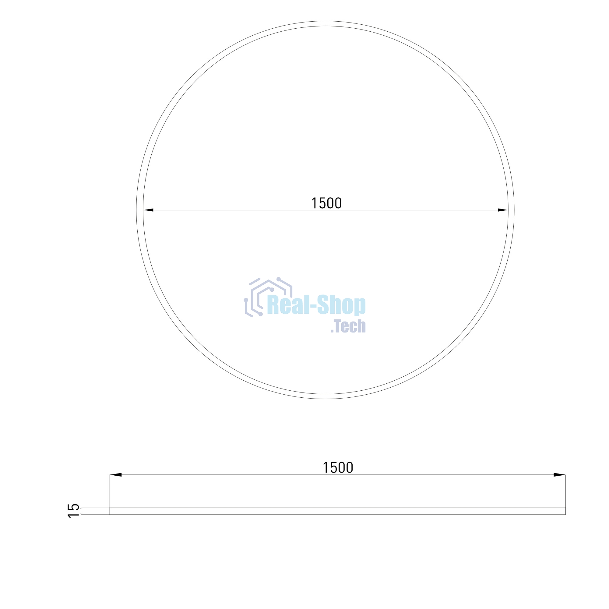 Шинопровод Round (черный) (1500?) Esthetic Magnetic 85217/00