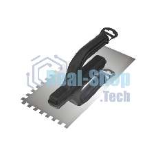 Гладилка нержавеющая Rexant 130х270 мм, зуб 8х8 мм, пластиковая ручка