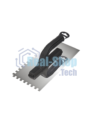 Гладилка нержавеющая Rexant 130х270 мм, зуб 8х8 мм, пластиковая ручка