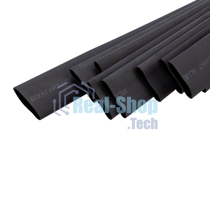 Трубка термоусаживаемая двухстенная клеевая Rexant 19.1/9.55мм (уп.10шт) по 1м черный