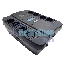 Источник бесперебойного питания Powercom Back-UPS SPIDER, Line-Interactive, LCD, AVR, 1100VA/605W, Schuko, USB, черный (1452054)