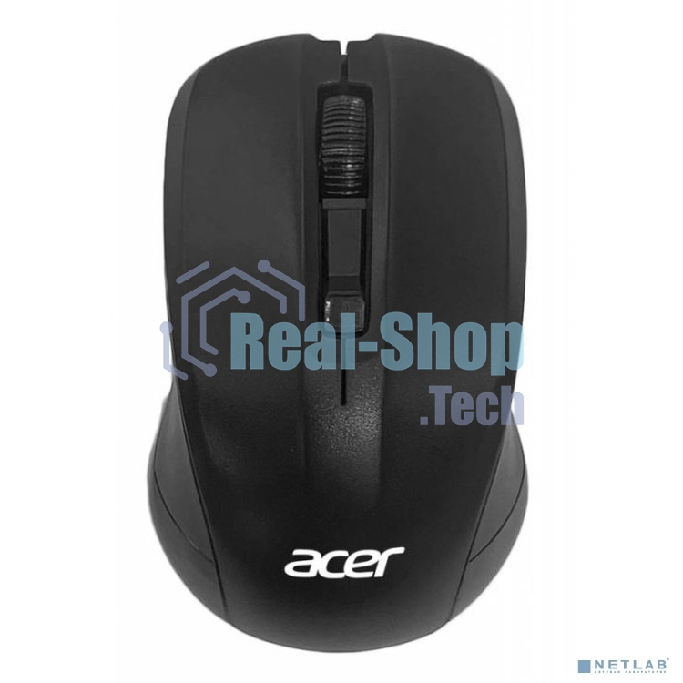 Мышь беспроводная Acer OMR010 черный, 1200 dpi, радиоканал, USB, кнопки - 3