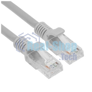Патч-корд LSZH UTP Cablexpert PP31-3M cat.5e, 3м, литой, многожильный, серый