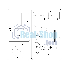 Настенный светильник Ambrella light LH55164 BS/CL латунь/прозрачный E14 max 40W 155*100*245