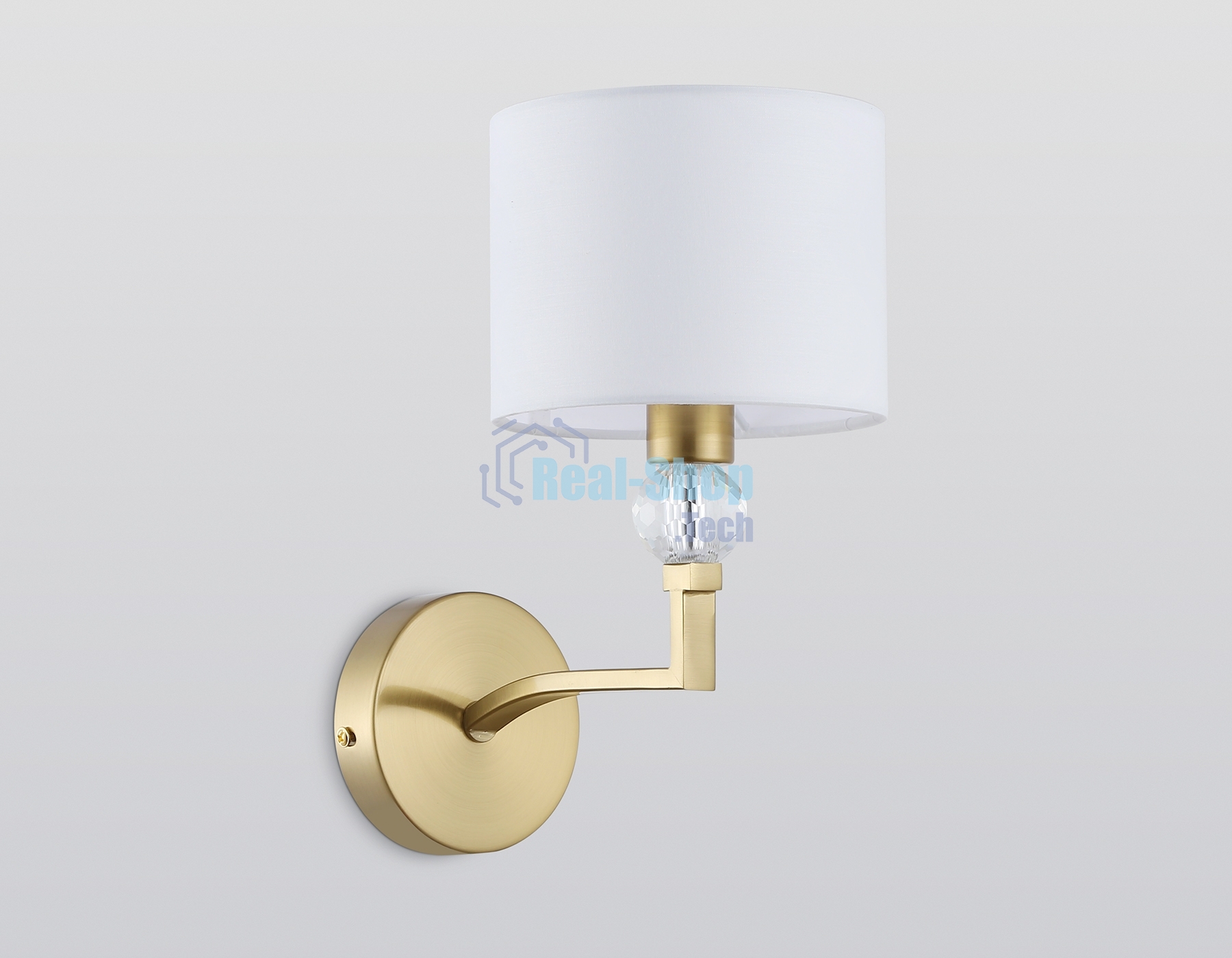 Настенный светильник Ambrella light LH71135 BS/WH латунь/белый E14 max 40W 220*140*250