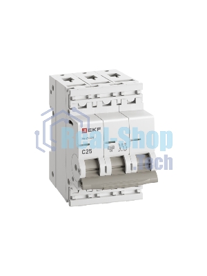 Выключатель автоматический модульный 3п 25А C 4.5кА ВА 47-63N PROxima EKF M634325C