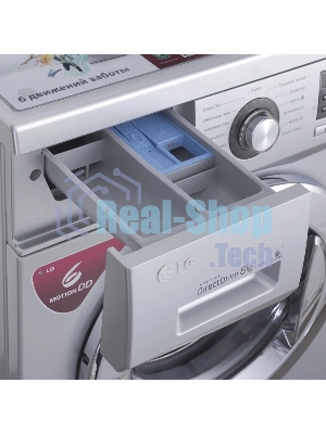Стиральная машина LG F1296TD4 серебристый, загрузка фронтальная 8 кг, 1200 об/мин, класс: А