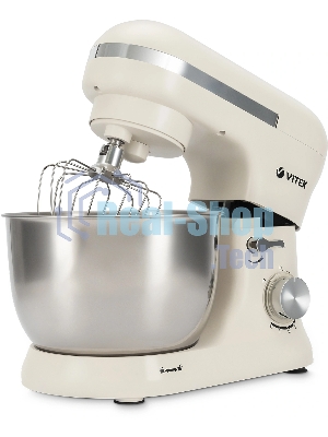 Миксер Vitek VT-PM0110 кремовый, стационарный, 1500 Вт, 4.5 л, 8 скоростей