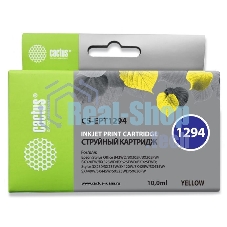 Картридж струйный Cactus CS-EPT1294 (T1294) желтый (10 мл) для Epson Stylus Office B42/BX305/BX305F/BX320/BX525/BX625/SX420/SX425
