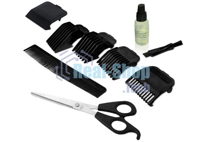 Машинка для стрижки Centek CT-2123 (черный/серебро) 10Вт, стальные лезвия, прорезиненный корпус