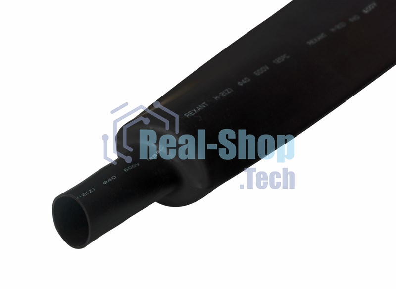 Термоусаживаемая трубка Rexant 35,0/17,5 мм, черная, упаковка 10 шт. по 1 м