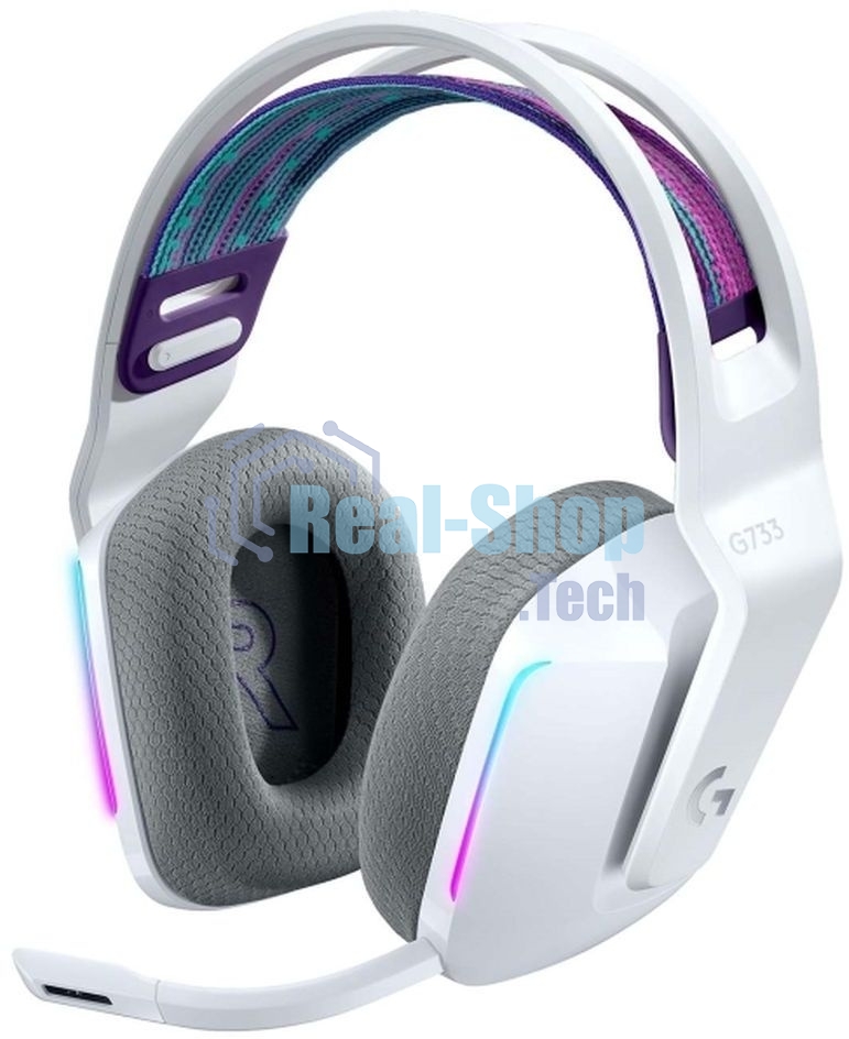 Гарнитура беспроводная LOGITECH G733 LIGHTSPEED Wireless RGb Gaming Headset - белый - 2.4GHZ - EMEA