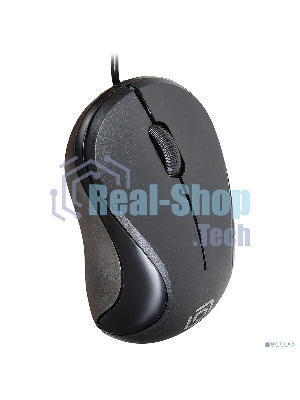 Мышь проводная Oklick 115S черный, 1200 dpi, USB, кнопки - 3