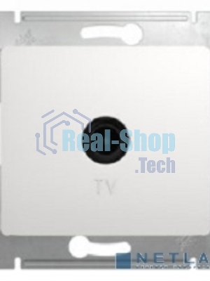 Механизм розетки TV 1-м СП Glossa 1DB белый SchE GSL000191