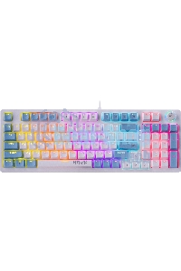 Клавиатура проводная Defender Hawk GK-418, USB, белый/голубой