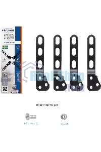 Удлинитель для кронштейнов Kromax ADAPTER-200, черный, 80 шт/уп, Адап. стал. унив. для TV, max VESA 200x200 мм., max вес 20 кг.