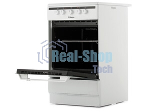 Плита электрическая Hansa FCCW54002 белый, конфорок 4 шт, духовка 68 л, 50 см x 85 см x 60 см