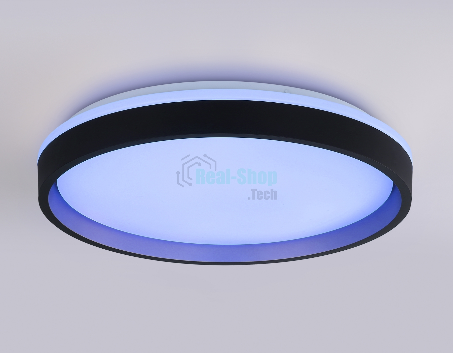 Светодиодный светильник RGB Ambrella light FZ610 BK/GD черный/золото IP20 66W 3000K-6500K+RGB D490*85 (ПДУ ИК)