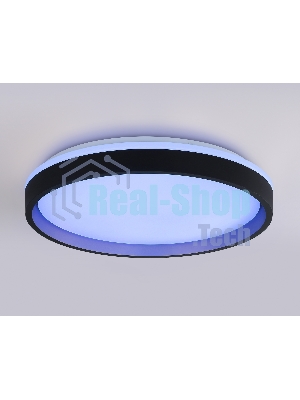 Светодиодный светильник RGB Ambrella light FZ610 BK/GD черный/золото IP20 66W 3000K-6500K+RGB D490*85 (ПДУ ИК)