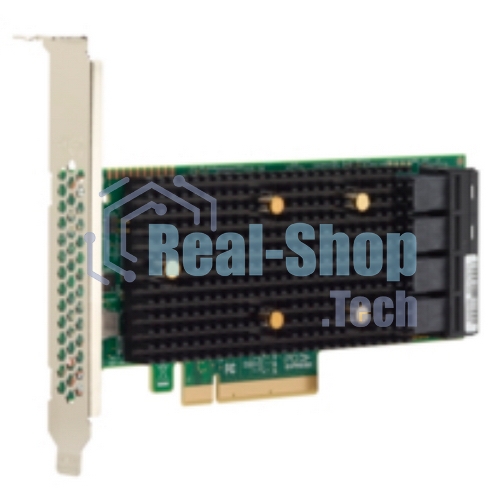 Адаптер HBA SAS 9400-16i SGL (05-50008-00), PCIe 3.1 x8 LP, Tri-Mode SAS/SATA/NVMe 12G HBA, 16port(2*int SFF8643), 3416 IOC