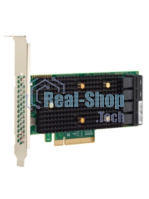 Адаптер HBA SAS 9400-16i SGL (05-50008-00), PCIe 3.1 x8 LP, Tri-Mode SAS/SATA/NVMe 12G HBA, 16port(2*int SFF8643), 3416 IOC