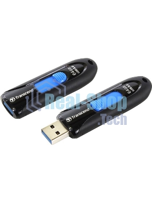 Флешка USB Transcend JetFlash 790 (TS64GJF790K), 64 Gb, USB 3.0, R/W 90/40, черный/синий