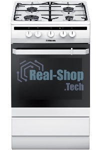 Плита газовая Hansa FCGW51001 белый, конфорок 4 шт, духовка 56 л, 50 см x 85 см x 60 см