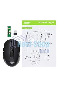 Мышь беспроводная Acer OMR070 черный, 1600 dpi, радиоканал, Bluetooth, USB, кнопки - 6