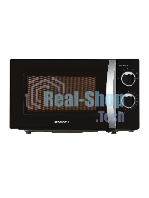 Микроволновая печь Kraft KF20MW7B-202M черный, 20 л, 700 Вт, переключатели - поворотный механизм