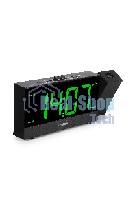 Радиобудильник Hyundai H-RCL243 черный LCD проек.изоб. подсв:зеленая часы:цифровые FM