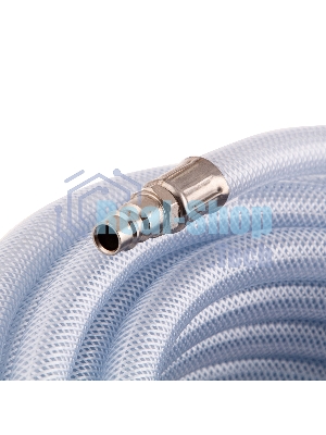 Шланг пневматический Stels ПВХ, 10x16 мм, 18 бар, армированный, прозрач., быстросъем, 3 0м