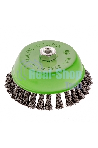 Щетка для УШМ Сибртех 150 мм, М14, Чашка, крученая проволока 0,5 мм