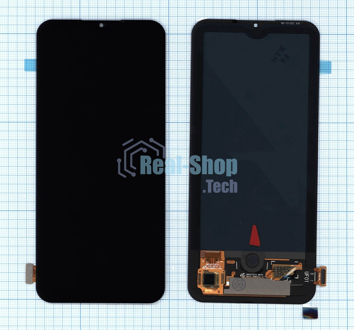 Дисплей для Xiaomi Mi10 Lite в сборе с тачскрином (OLED) черный