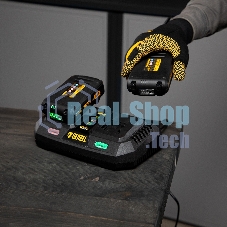 Устройство зарядное для аккумуляторов Denzel IBC-18-3.0-2, Li-Ion, 18В, 3,0 А, для двух батарей