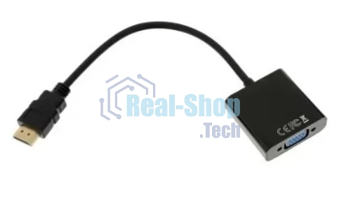 Адаптер HDMI (M)-VGA (F) 00-00027496 черный GOPOWER