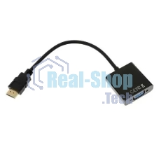 Адаптер HDMI (M)-VGA (F) 00-00027496 черный GOPOWER